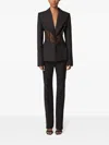 Nina Ricci Blazer With Lace Transparent Details In Black In Black