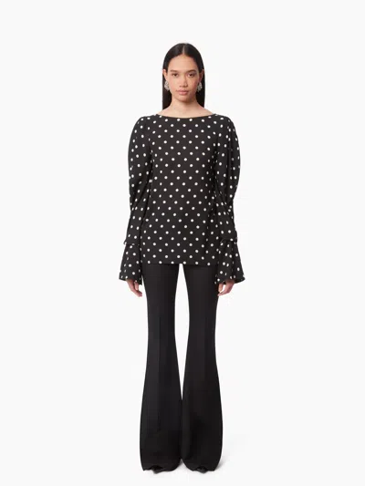 Nina Ricci Blouse À Manches Bouffantes In Black