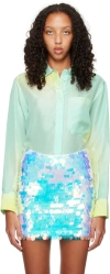 Nina Ricci Blue Gradient Shirt In I4042 Blue/yellow Do