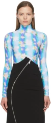 Nina Ricci Blue Recycled Nylon Turtleneck In I3015 Lilac