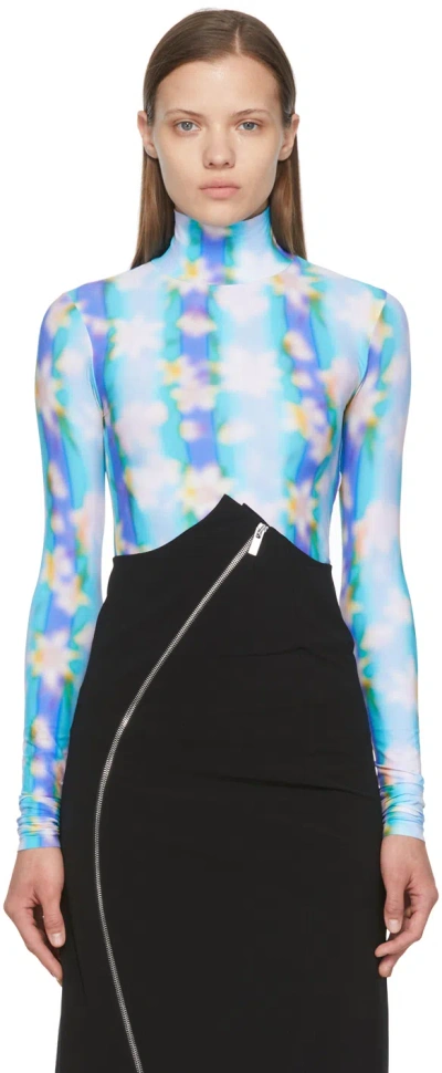 Nina Ricci Blue Recycled Nylon Turtleneck In I3015 Lilac