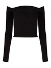 Nina Ricci Top With "bardot" Neckline In Black