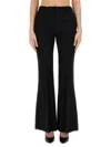 Nina Ricci Flared Leg Trousers Belt Loops In Black