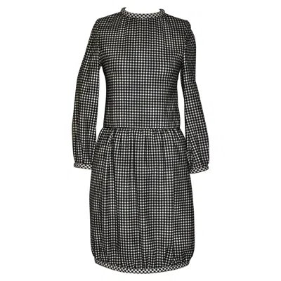 Pre-owned Nina Ricci 'boutique' Paris Black And White Wool Dress