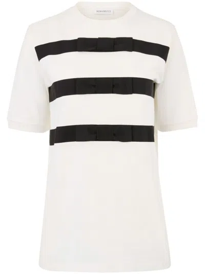 Nina Ricci Bow-detail T-shirt In White