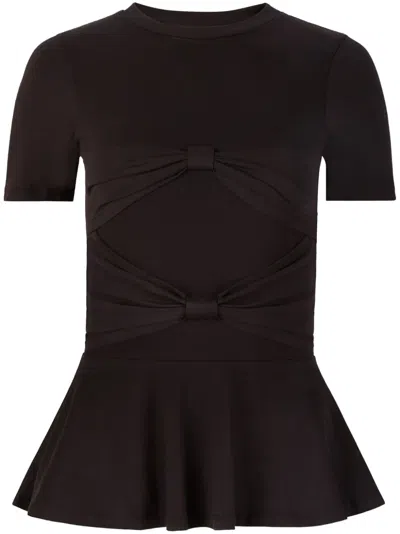Nina Ricci Bow Detailed T-shirt In Black
