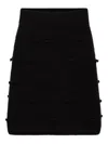 Nina Ricci Bow-embellished Knit Mini Skirt In Black