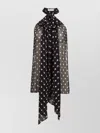 Nina Ricci Bow Halterneck Polka Dot Sheer Tie