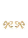 Nina Ricci Bow Polished-finish Earrings In Gold