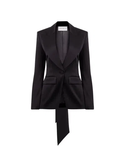 Nina Ricci Bow-detail Cady Blazer In Black