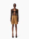 Nina Ricci Highwaisted Shorts With Folds In Brown