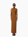 Nina Ricci Brown Long Draped Dress