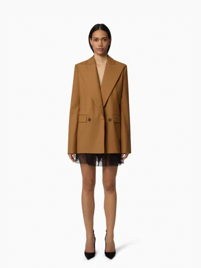 Nina Ricci Brown Tobacco Double-breasted Blazer