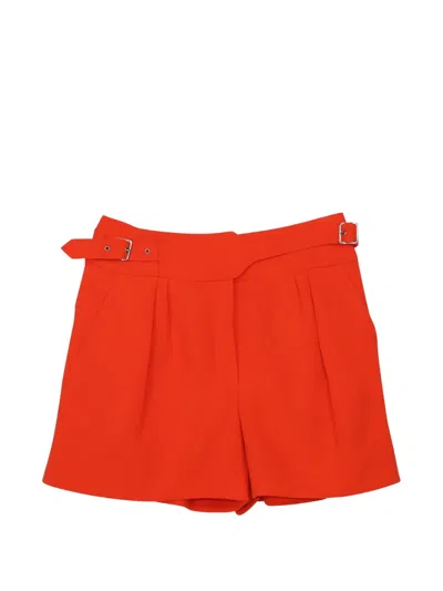 Pre-owned Nina Ricci Buckle-detail Mini Shorts In Orange
