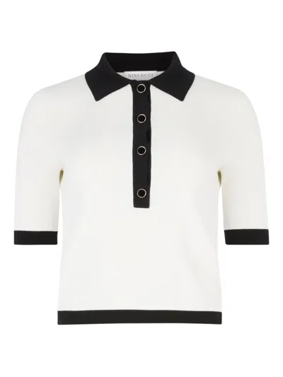 Nina Ricci Button Short-sleeves Polo Shirt In White