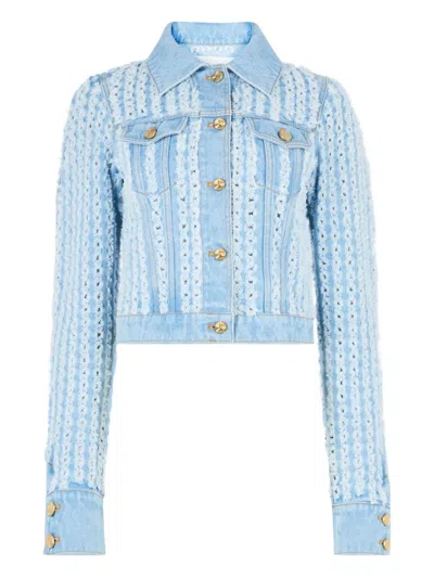 Nina Ricci Buttoned Denim Jacket In Blue