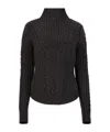 Nina Ricci Cable-knit Wool-blend Jumper In Black