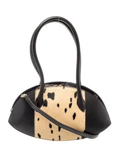 Pre-owned Nina Ricci Calf Hair Shoulder Bag W/ Tags In Black