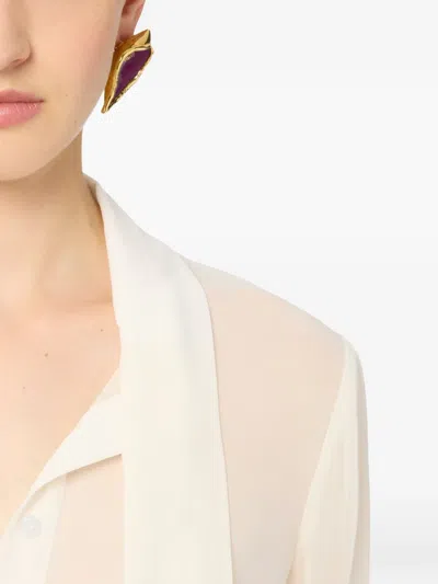 Nina Ricci Calla Flower Clip-on Earrings In Gold