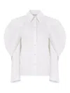 Nina Ricci Woman Shirt Black Size 6 Cotton In White