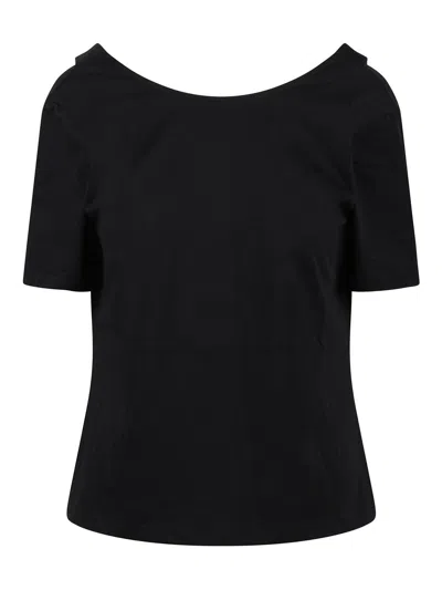 Nina Ricci Slim-fit T-shirt With Draped Open Back In Black