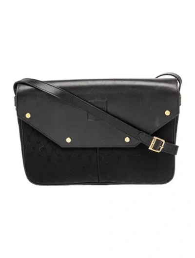 Pre-owned Nina Ricci Canvas Messenger Bag In Black