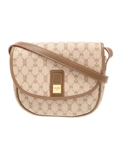 Pre-owned Nina Ricci Canvas Messenger Bag In Neutral