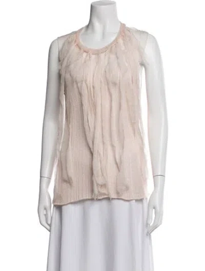 Pre-owned Nina Ricci Cashmere Crew Neck Sweater In Pink