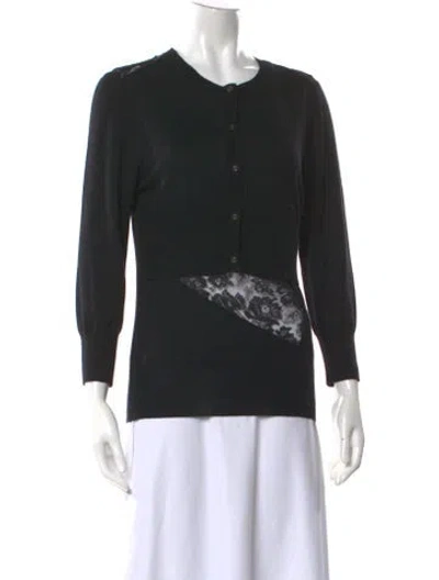 Pre-owned Nina Ricci Cashmere Printed Sweater In Black