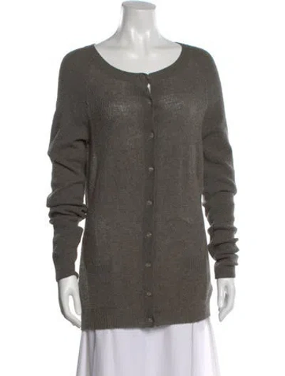 Pre-owned Nina Ricci Cashmere Scoop Neck Sweater In Gray