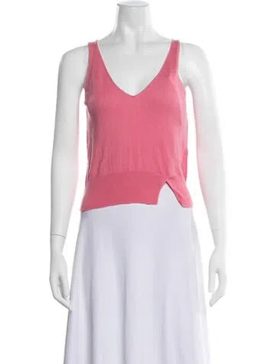 Pre-owned Nina Ricci Cashmere V-neck Top In Pink