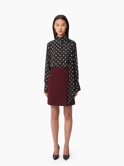 Nina Ricci Pussy-bow Shirt In Burgundy