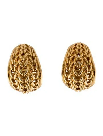 Pre-owned Nina Ricci Clip-on Hoop Earrings In Multi