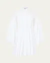 Nina Ricci Cocoon Sleeve Poplin Mini Dress In White