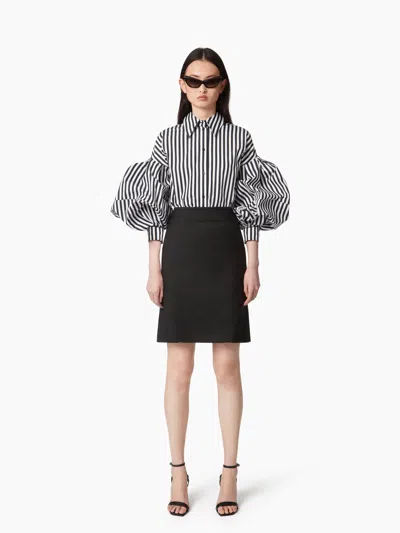 Nina Ricci Cocoon Sleeve Shirt In Black