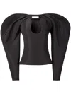 Nina Ricci Cocoon Sleeved Top In Schwarz