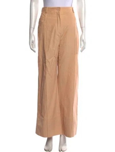 Pre-owned Nina Ricci Corduroy Straight Leg Pants In Neutral