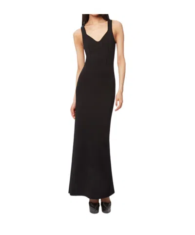 Nina Ricci Corset-style Maxi Dress In Black