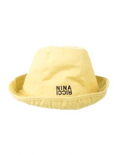 Pre-owned Nina Ricci Cotton Bucket Hat In Yellow