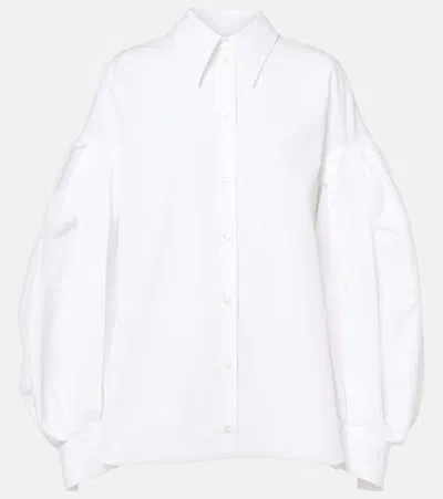 Nina Ricci Cotton Poplin Shirt In White