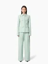 Nina Ricci Cotton Saharienne Jacket In Green