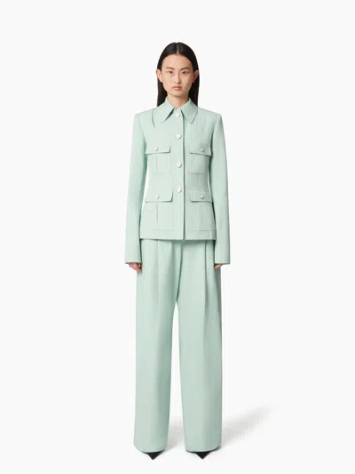 Nina Ricci Cotton Saharienne Jacket In Green