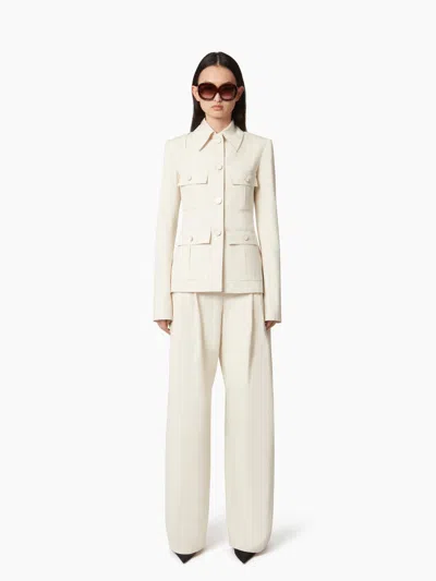 Nina Ricci Cotton Saharienne Jacket In White