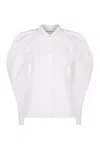Nina Ricci Woman Shirt Black Size 6 Cotton In White