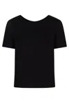 Nina Ricci Slim-fit T-shirt With Draped Open Back In Black