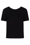 Nina Ricci Slim-fit T-shirt With Draped Open Back In Black