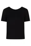 Nina Ricci Slim-fit T-shirt With Draped Open Back In Black