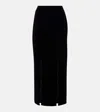 Nina Ricci Cotton Velvet Maxi Skirt In Black