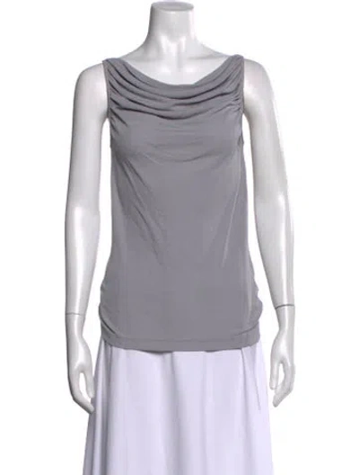Pre-owned Nina Ricci Cowl Neck Sleeveless Top In Purple