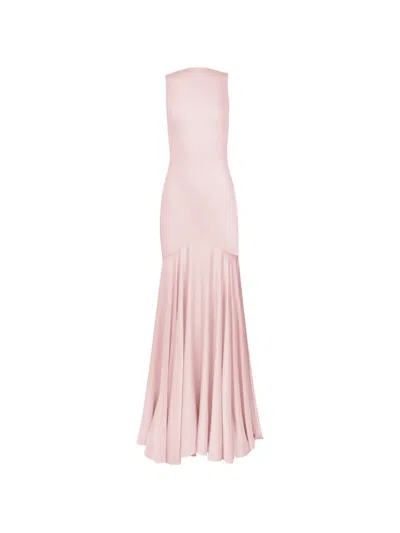 Nina Ricci Cowl-back Mermaid Maxi Dress In Pink